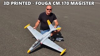 3D PRINTED  FOUGA CM170 MAGISTER  29572210kv EDF MOTOR TRAINER JET  TIM  2021 [upl. by Irvine878]