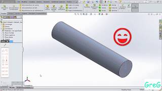 Solidworks Tutorial  Cilindro  Cylinder [upl. by Kallick]