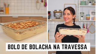 Bolo de bolacha na travessa com doce de leite e bolachas recheadas [upl. by Annuahsal]