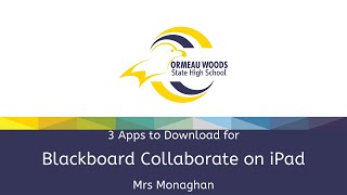 3 apps to download for Blackboard Collaborate on iPad [upl. by Dnomal821]