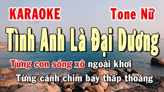 Tình Anh Là Đại Dương Karaoke Tone Nữ  Karaoke Hiền Phương [upl. by Ferriter]