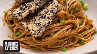 Sesame Chicken Soba Noodles  Marions Kitchen [upl. by Naiva749]