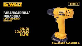 DEWALT  ParafusadeiraFuradeira 3810MM 12V MAX ÍON DE LÍTIO  DCD700 [upl. by Bob]