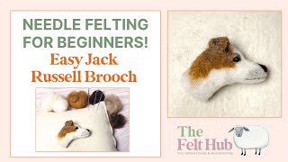 How To Needle Felt Animals  DIY Felted Brooch [upl. by Hilario]