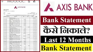 How To Download Bank Statement in Axis Bank App  Axis Bank App Se Statement Kaise Download Karen [upl. by Chard]