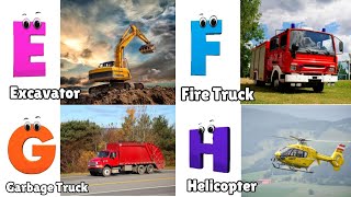 Vehicles ABC Song for Todders  Phonics for Kids  Alphabet Letters [upl. by Sug924]