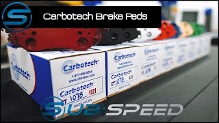 Subispeed  Carbotech Brake Pad Overview [upl. by Seuqirdor]