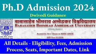 phd admission 2024 phd course detail bbau admission form phd kaise kare phd admission process [upl. by Inattirb]