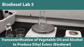 Lab 5 Transesterification of Vegetable Oil and Alcohol to Produce Ethyl Esters Biodiesel [upl. by Ahsenev141]