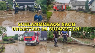 Schlammchaos nach Unwetter im Kraichtal  Wenn der Acker ins Dorf wandert   Feuerwehr im Einsatz [upl. by Christopher966]