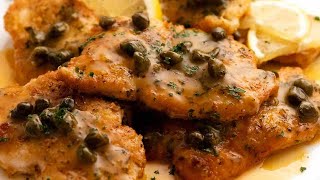 Chicken Piccata Pan seared chicken breast with Lemon Butter Caper Sauce [upl. by Tereve278]