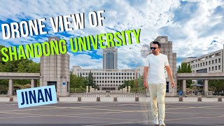 Drone view of Shandong University Jinan  A day of my life in China 🇨🇳  Malikamir Vlogs [upl. by Enitselec188]