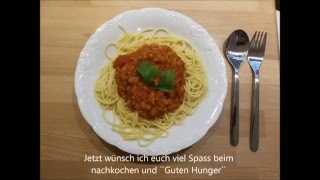 Veggi LinsenBolognese selber kochen  Step by step [upl. by Dnalhsa407]