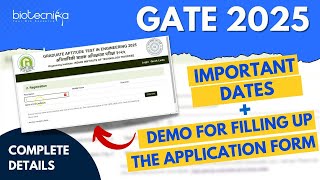 GATE 2025 Exam  Important Dates amp How To Fill Application Form  StepByStep Procedure gate2025 [upl. by Trilbie]