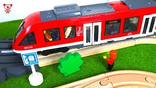 Tram and wooden brio trains  railway [upl. by Aicilra]