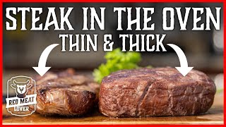 How to Cook Steak in Oven  Thin amp THICK Broil Steak Recipes [upl. by Katrina439]