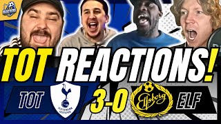 5 TOTTENHAM FANS DELIGHTED REACTIONS TO TOTTENHAM 30 ELFSBORG  EUROPA LEAGUE FAN REACTIONS [upl. by Aray]