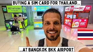 Buying a Sim Card for Thailand at Bangkok Airport [upl. by Philippine]