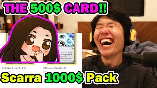 Toast Opens Scarra 1000 Dollars Pack for Emily amp Qt After Losing Bet [upl. by Oflunra]