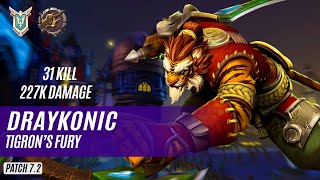 31 KILL 227K DAMAGE DrayKonic TIBERIUS PALADINS COMPETITIVE MASTER TIGRON’S FURY [upl. by Ardnauqal]