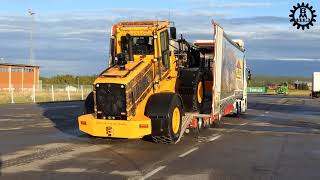 Scania S530 V8 with trailer Loading a Ljungby L15 wheel loader [upl. by Boff35]