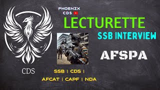 AFSPA  SSB Lecturette Topic  Services Selection Board Interview SSB  CDS  AFCAT  NDA  CAPF [upl. by Murdock]