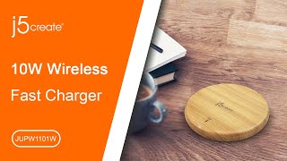 j5create® 10W Wireless Fast Charger JUPW1101W [upl. by Todhunter568]