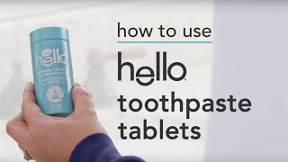 how to brush with hello® antiplaque  whitening toothpaste tablets [upl. by Ednalrym495]