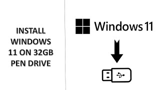 Install Windows 11 On 32 GB Pen Drive [upl. by Lindi806]