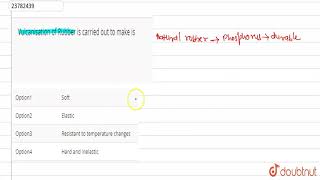 Vulcanisation of Rubber is carried out to make is [upl. by Gaul]