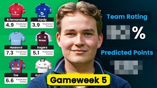 VARDY IN  FPL Winners Gameweek 5 Team Reveal  Fantasy Premier League 20242025 [upl. by Ikoek]