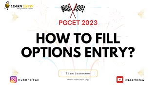 PGCET Option Entry 2023 How to Make the Right Choices for Your Future Success pgcet2023 [upl. by Llenet118]