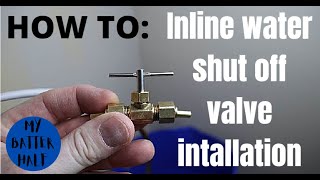 How to install an inline water shut off valve on the back of your refrigerator [upl. by Holt820]