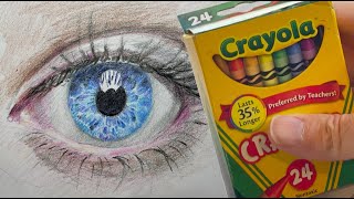 How to Draw Realistic Eyes using Crayola Crayons [upl. by Nhguav7]