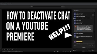 How to disable chat on YouTube Premiere [upl. by Leahcimrej]