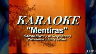 Karaoke  Mentiras  Marito Rivera y su Grupo Bravo [upl. by Halimak430]