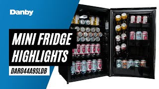 Danby Mini Fridge Highlight Video  DAR044A9SLDB [upl. by Qifahs]