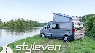 Van aménagé Stylevan EQUINOX II avec lit permanent la nouvelle vidéo 2022 en description 👇 [upl. by Aiciled]