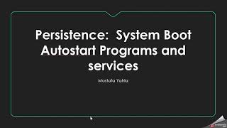 DFIR Windows Forensics Course Persistence System Boot Autostart Programs ASEP and services [upl. by Atteuqcaj]