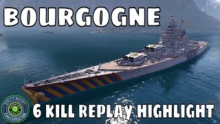 French Battleship Bourgogne World of Warships Wows Review Guide Replay [upl. by Nibor344]