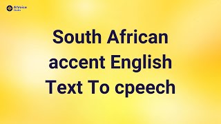 South African accent English Text To Speech [upl. by Ellemaj]