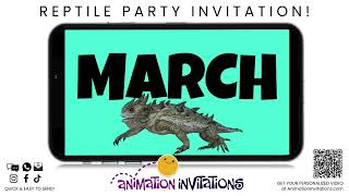 Reptile Party  CUSTOMIZE THIS VIDEO INVITE [upl. by Hak]