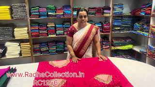 Neted Maggam work  Mysore silk sareesrestocked Maggam work [upl. by Naanac74]