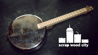 DIY 2 string musical instrument from an oven pan  panjo [upl. by Enilarak557]