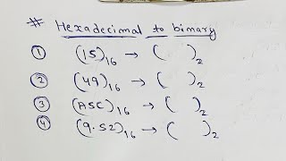 Hexadecimal to Binary Conversion  Number System 2023  Best Method to Convert Number System [upl. by Dibru]