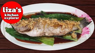 Steam Lapu Lapu In Oyster Sauce Recipe  Healthy Seafoods [upl. by Esdnil]