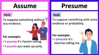 ASSUME vs PRESUME 🤔 Whats the difference  Learn with examples [upl. by Atiuqaj780]