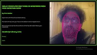 Jeeliz Facefilter And ThreeJS wireframe Mesh Face Detection Demo  Code Overview [upl. by Cerelia]