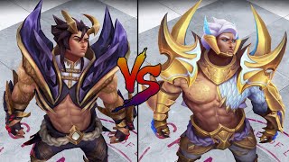 Obsidian Dragon Sett vs Prestige Edition Obsidian Dragon Sett Skin Comparison Spotlight [upl. by Costin649]