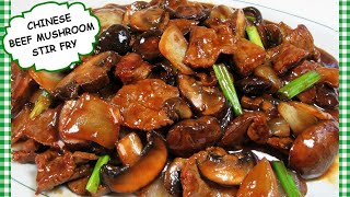 Chinese Beef and Mushroom Stir Fry Recipe [upl. by Sidky]